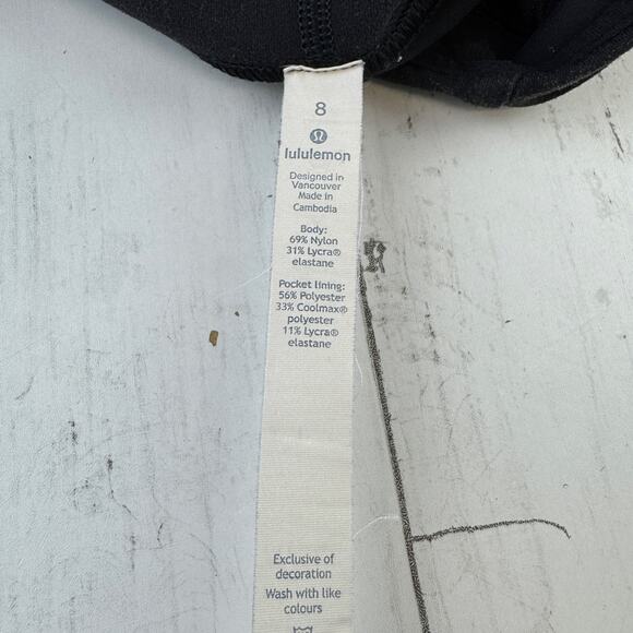 Lululemon Black Lead The Pack Tight 28" Full-On Luxtreme Leggings W5AUJS Size 8 - Picture 14 of 16